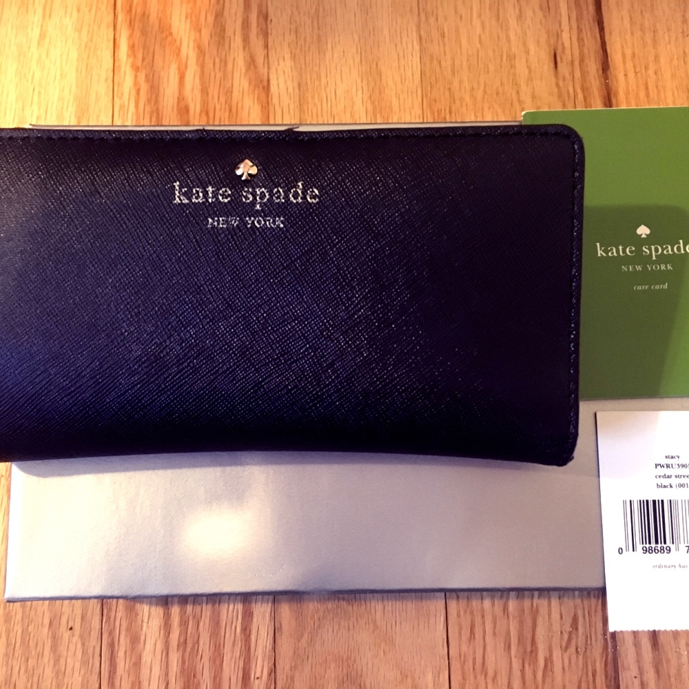 Kate Spade Black Snap Wallet (Stacy/Cedar Street)
